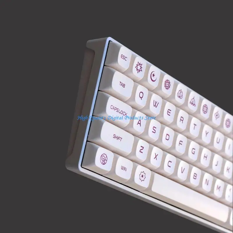 

U2JE 137Key Набор колпачков молочно-фиолетового цвета XDA Высота PBT Технология горячей сублимации