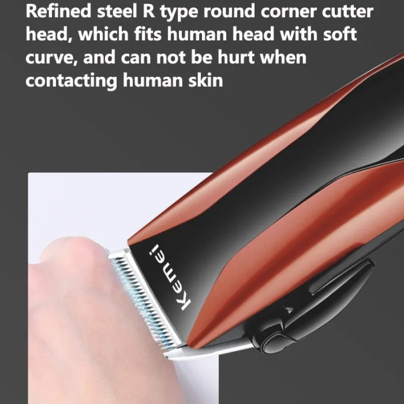 Cortadora de pelo con cable profesional, cortador de pelo eléctrico, cuchillas de afilado, kit de aseo enchufable con palanca cónica, 10w