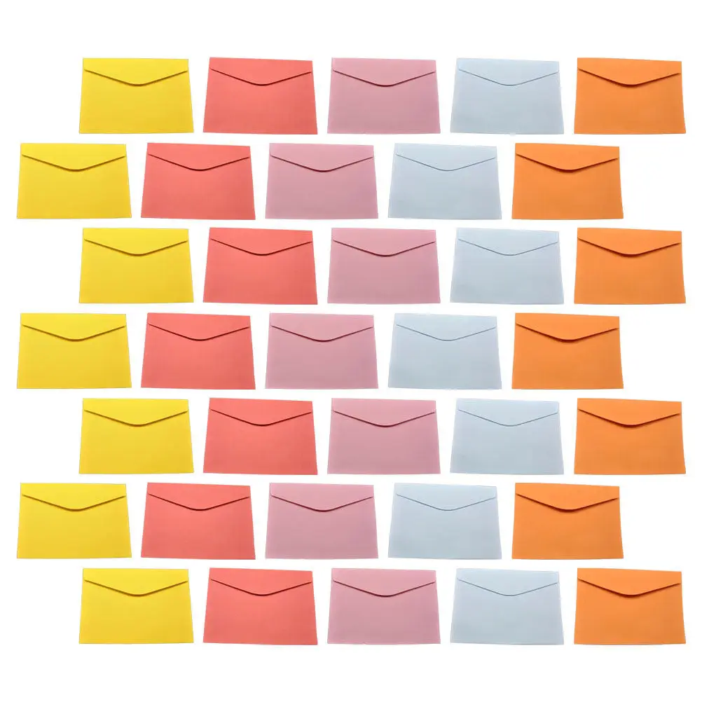 

50Pcs Colorful Paper Envelopes Self Seal Blank Colored Letter Envelopes for Invitations Greeting Cards Wedding Mailing Business