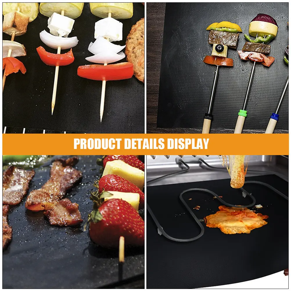 4Pcs Baking Mats Nonstick Oven Liners Thick Fiberglass Heat Resistant Reusable Nonstick Oven Bottom Mats for Baking Cooking Bbq