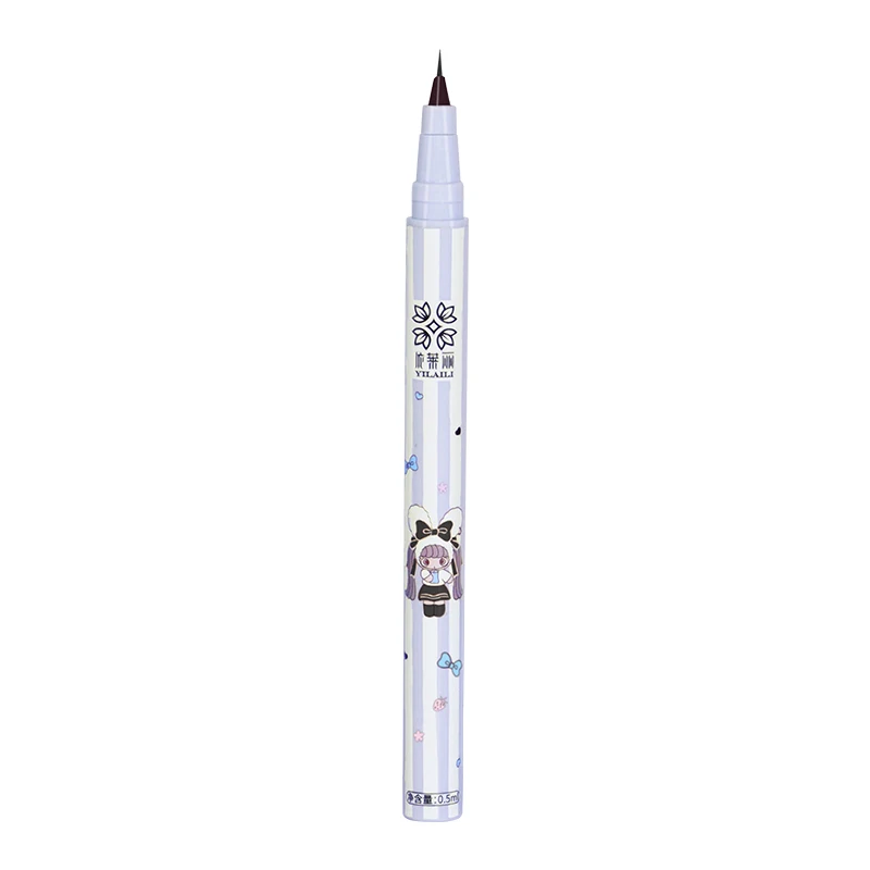 Ultra fino preto marrom cílios delineador caneta rotativa cabeça à prova dwaterproof água duradoura suave olhos forro lápis ferramentas de maquiagem dos olhos