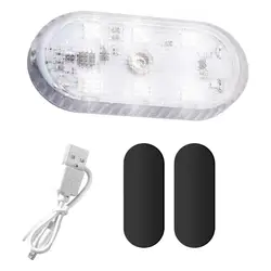 Luces LED magnéticas para techo de coche, luces interiores inteligentes, 7 colores