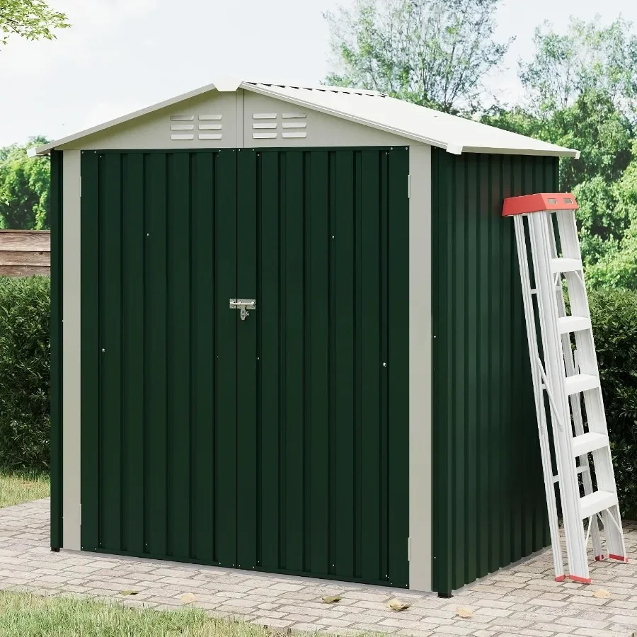 6x4 Feet Storage Shed 130 Cu Feet, Sloped Roof, Weatherproof
