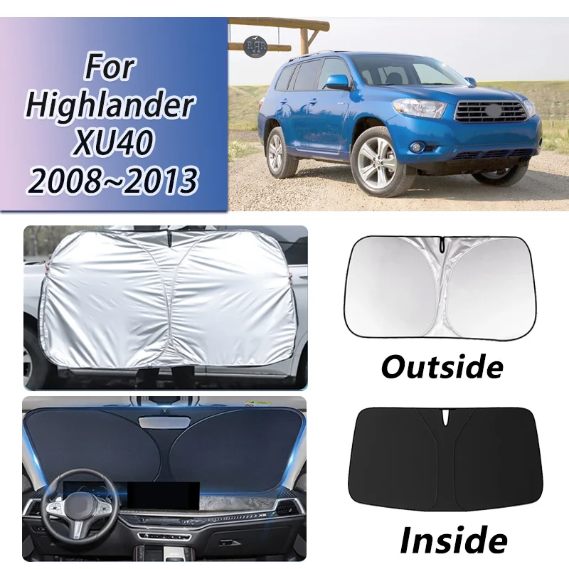 

Для Toyota Highlander XU40 2008-2013 автомобильный солнцезащитный козырек на переднее окно, блокирующие свет шторы, козырек для конфиденциальности, теплоизоляционные аксессуары