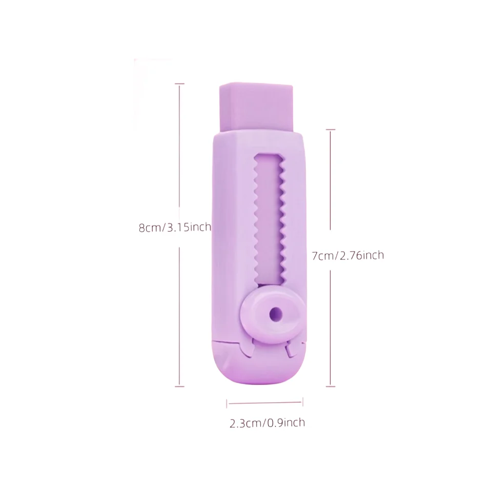 Purple eraser No trace eraser Retractable clean push and pull eraser Test supplies Creative eraser