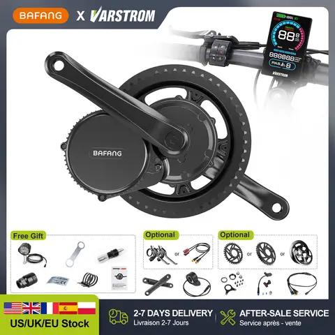 [US Stock] BAFANG 48V 500W 750W 52V 1000W CAN Mid Drive Motor BBS02B BBSHD Bike Electric Bike Conversion Kits w/ Display for Mountain Bike Road Bike M615 MM G320.1000.C