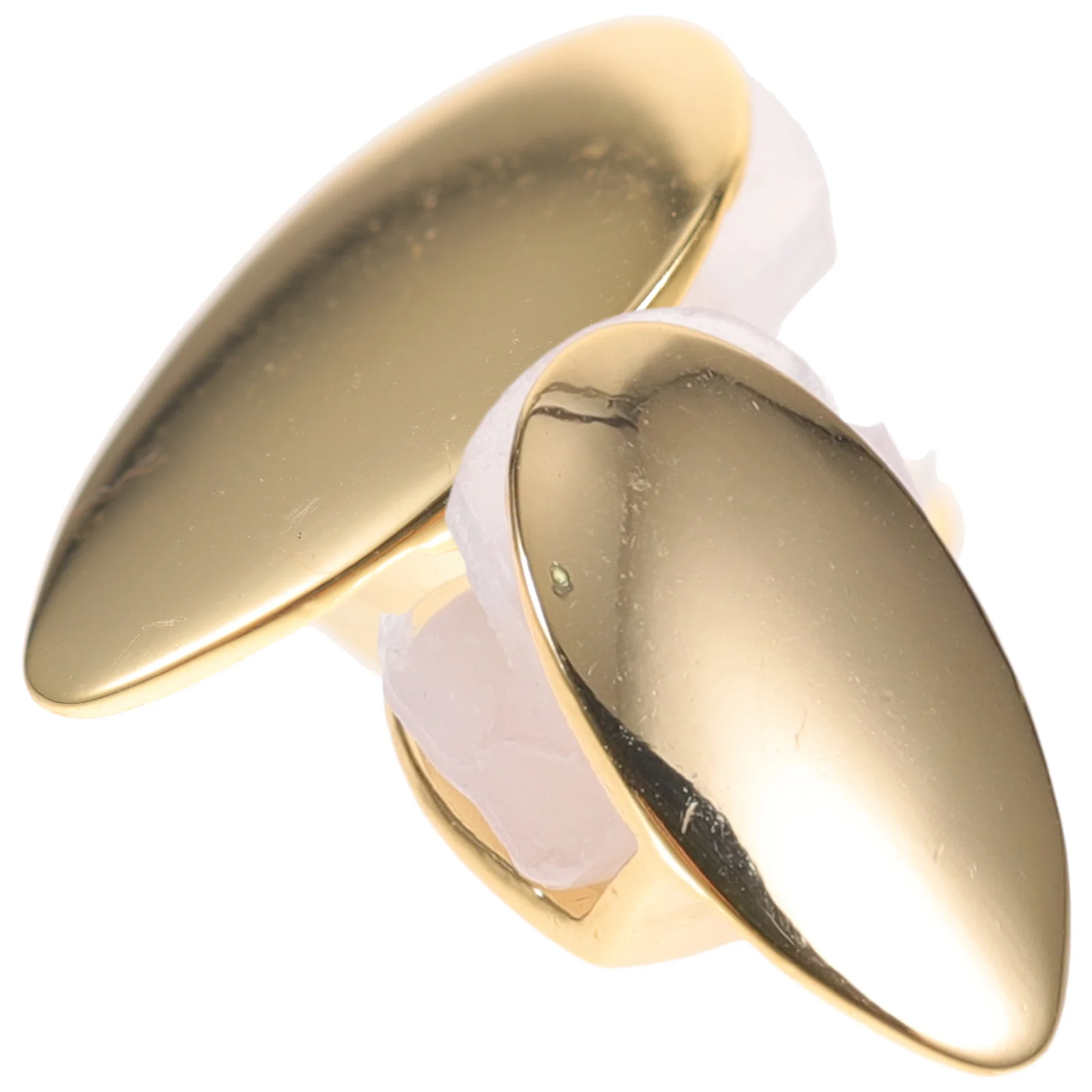 2 szt. Hip Hop Grill na Zęby Premium z Miedzi, Imitacja Grillu na Zęby, Błyszcząca Biżuteria na Usta, Dekoracyjny Grill na Zęby na Rap Party, Cosplay