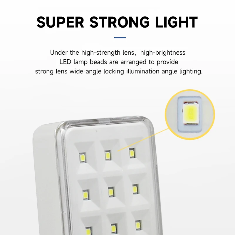 LED Emergency Light Rechargeable Portable Indoor Fire Fighting Lamps Wall-mounted Home Lights 30LEDs Exit Lamp Camping Lantern