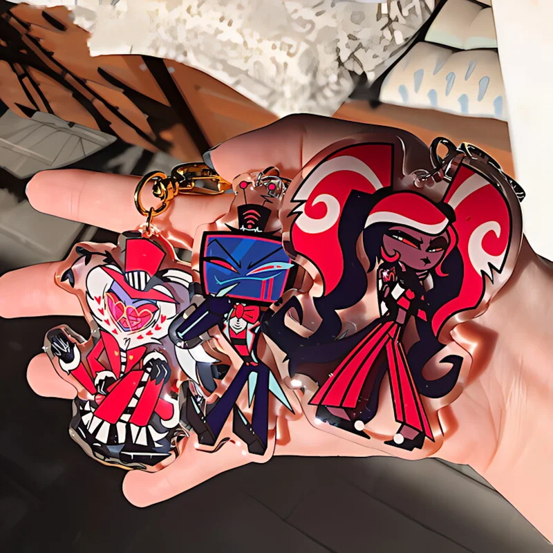 Double Sided hotel Acrylic Keychains - Stylish Demon-Themed Collectibles | High-Quality Craft | Unique Holiday/Birthday Gift