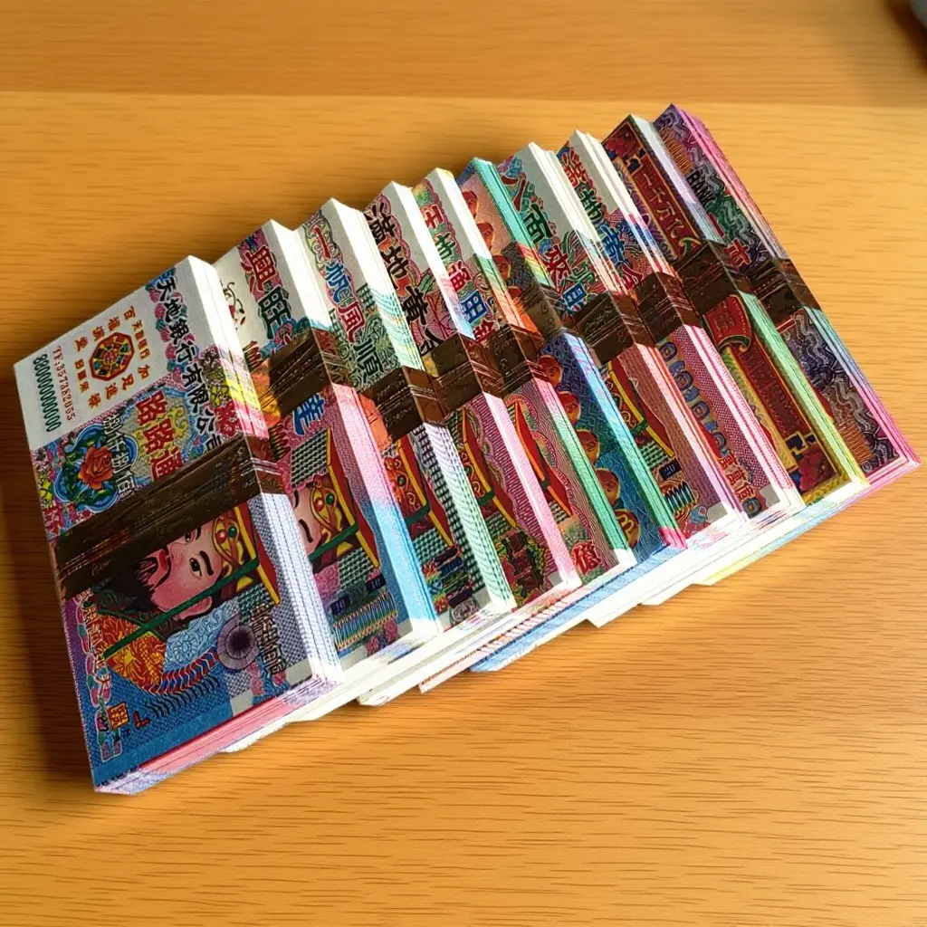 

1000 листов ритуальных бумажных денег для загробного мира, большая номинальная стоимость, для похоронных обрядов, поклонения предкам, Цинмин, для голодных духов