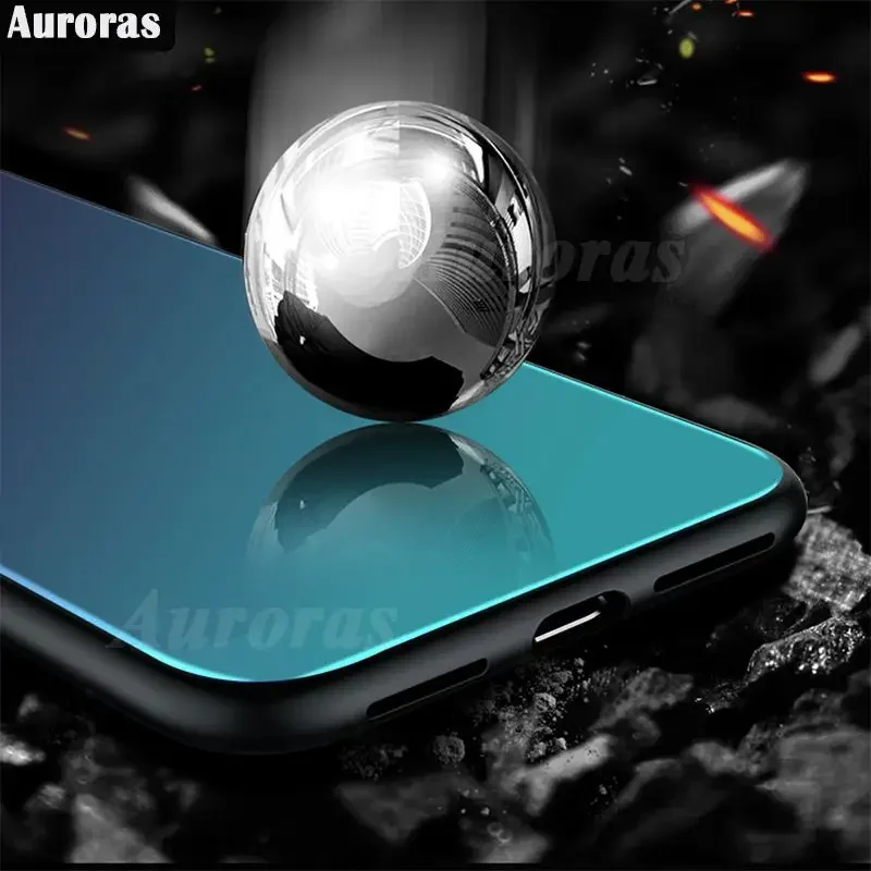 For infinix Hot 50i 9 Smart Cases Mirror Gradient Tempered Glass Hard Cover For Infinix Hot 50 4G 50 Infinix PC Back Casing
