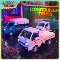 1:16 2.4G 5CH Remote Control Van Truck Mini Simulated Carport Truck Toy for Children RC Ice Cream Truck Transport Car with Light