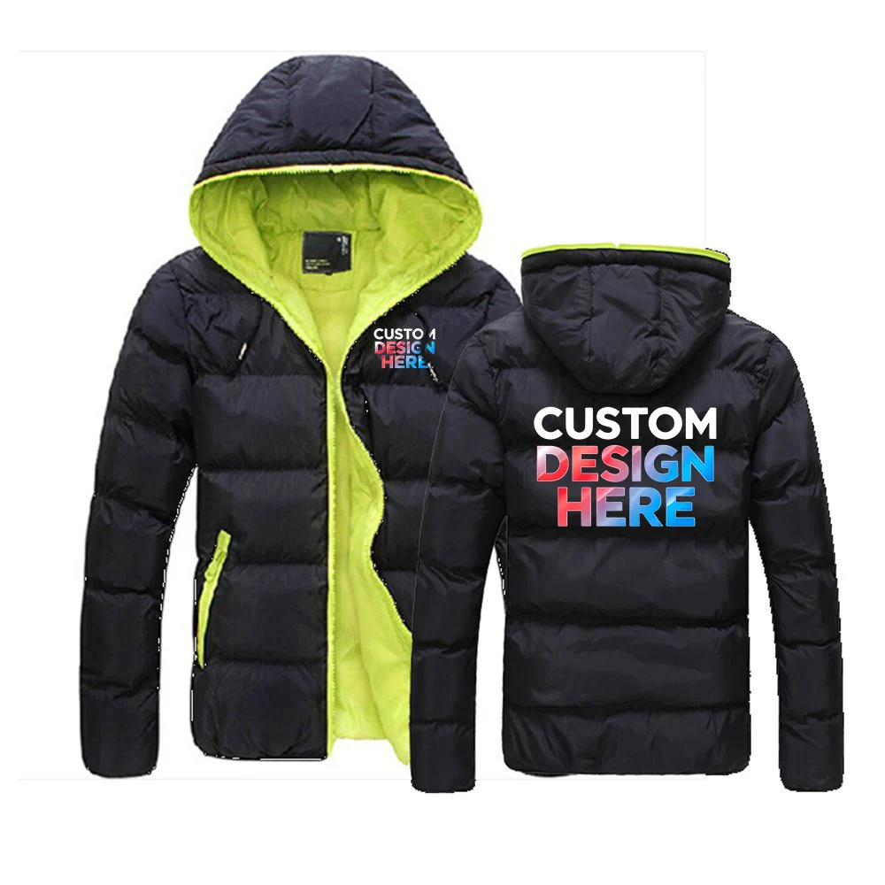 Logo Customization The men's six-color cotton coat is suitable for spring and autumn hooded down jackets hoodies