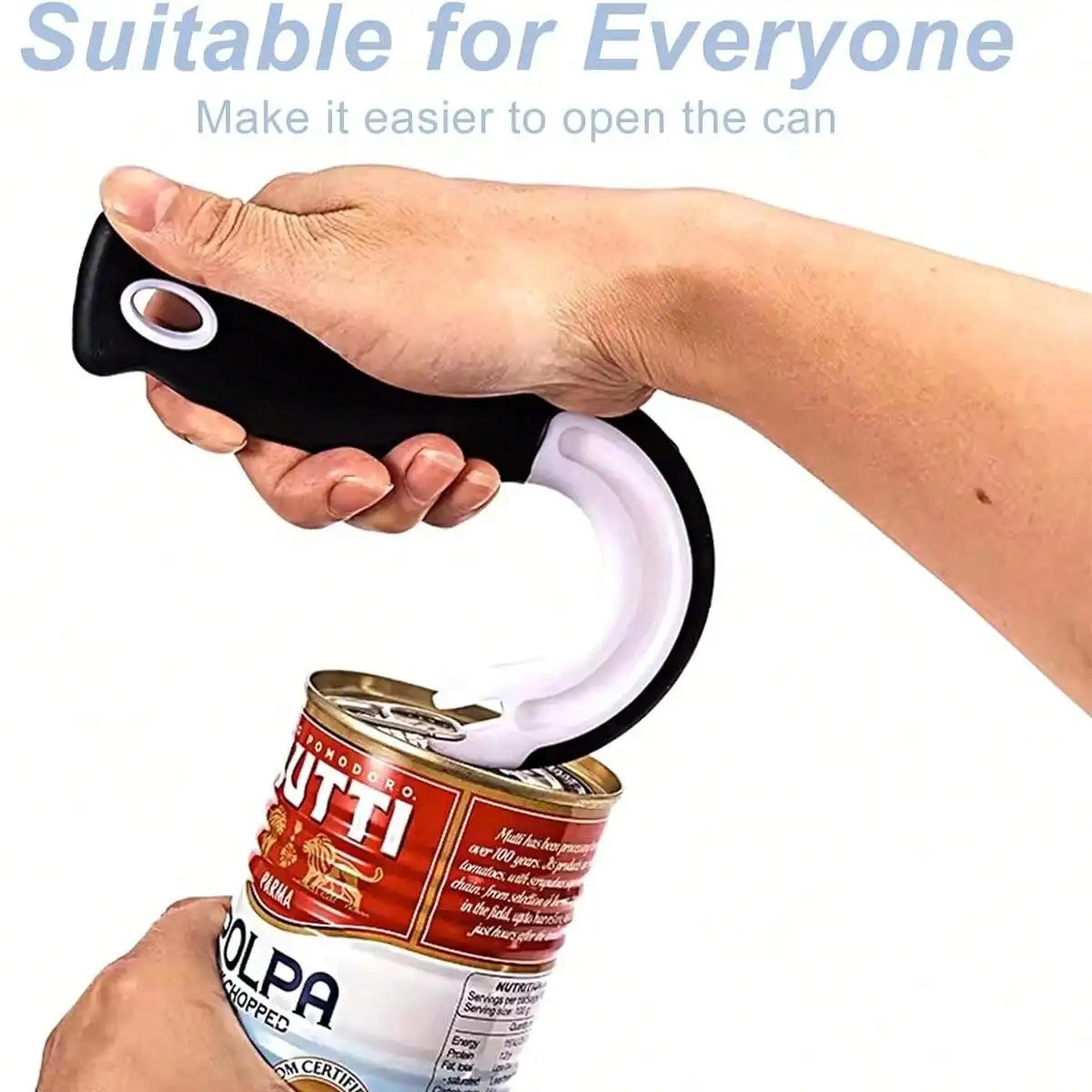 1Pcs Multifuctional Ring Hook Pulling Jar Can Opener Non-slip Manual Bar Lid Opening Kitchen Tool Bottle Opener Hanging Hole