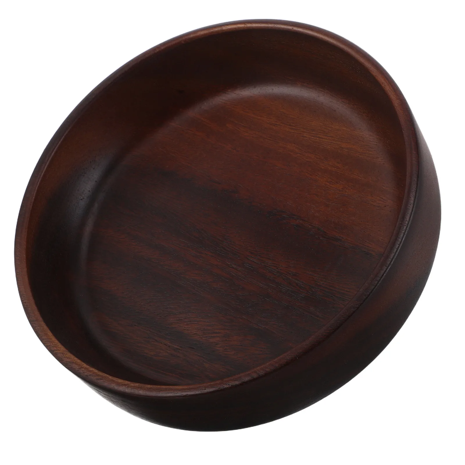 Wooden Salad Bowl Large Round Rustic Acacia Wood Bowl 7.86 for Serving Fruit Vegetable Salad Pasta Cereal Kitchen Counter
