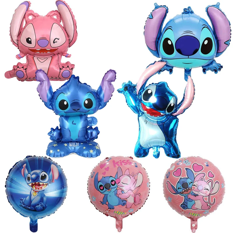 ديزني غرزة الملاك بالونات حفلة عيد ميلاد أنيمي الكرتون الألومنيوم فيلم بالون لطيف الأطفال حفلة عيد ميلاد زينة الإمدادات #1