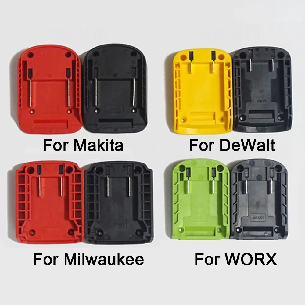 Portable DIY Adapter ABS Durable Charging Head Shell Holder Base for Makita/DeWalt/WORX/Milwaukee 18V Lithium Battery