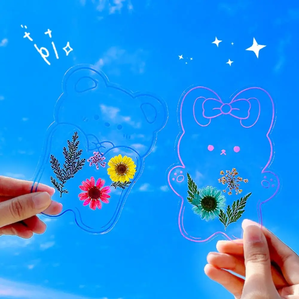 DIY Materials DIY Dried Flower Bookmarks Pressed Flower PET Dried Flower Stickers Handmade Herbarium Flower Page Bookmark