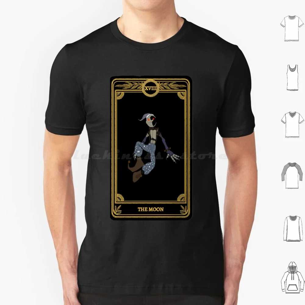 Camiseta Moon Fnaf The Moon Tarot talla grande 100% algodón Fnaf Five Nights At Bonnie Foxy Fazbear Horror seguridad violación hermana