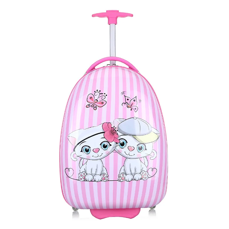 16 Inch High Quality Cartoon Cute Children's Travel Suitcase Kids Trolley Luggage With Mute Wheel Carry-on Boarding Case Valise