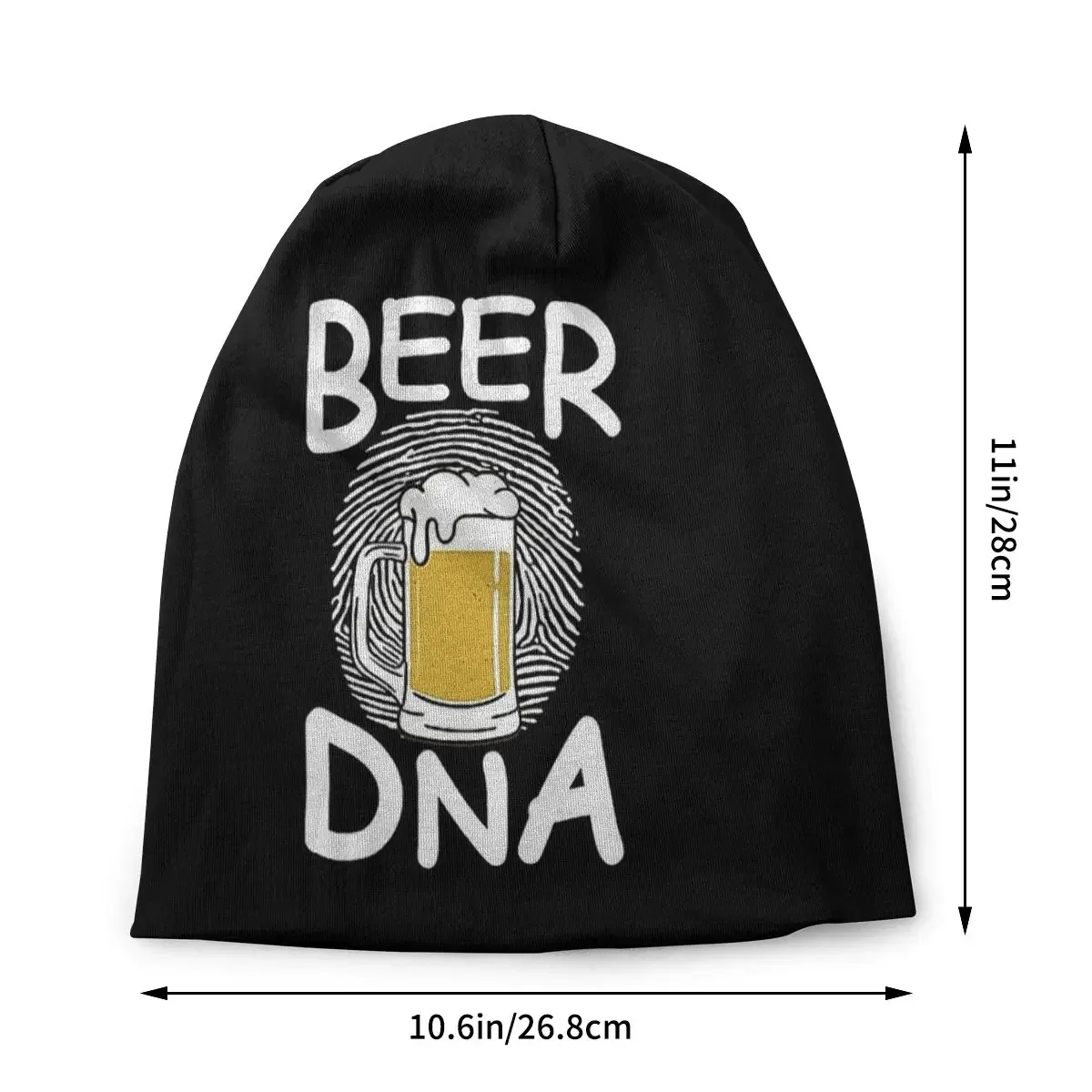 It Is In My DNA Men Women's Beanie Hats Beer   Glass Fingerprint Knitted Hat  Earmuff Bonnet Street Skullies Beanies