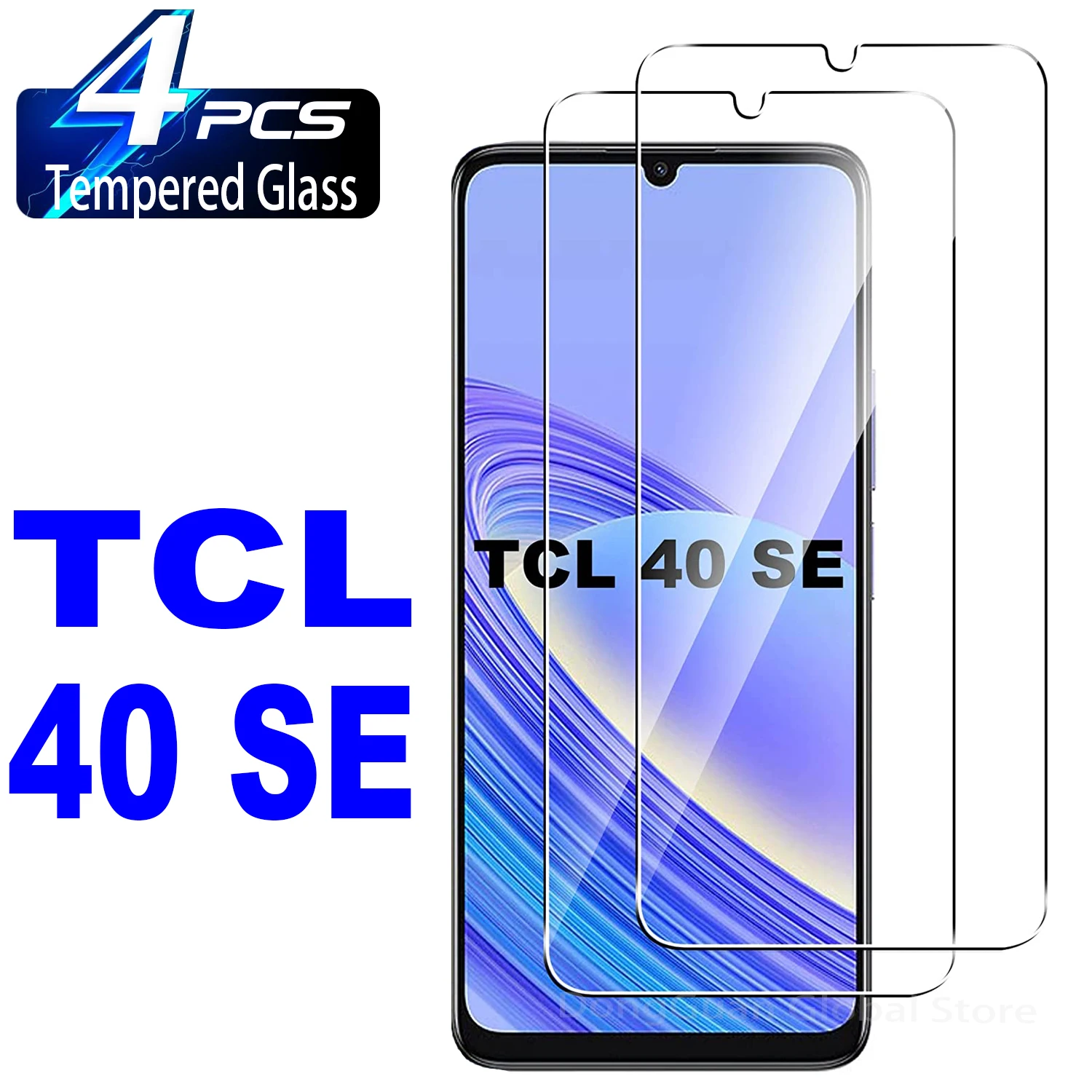 2/4Pcs HD Tempered Glass For TCL 40 SE 9H Screen Protector