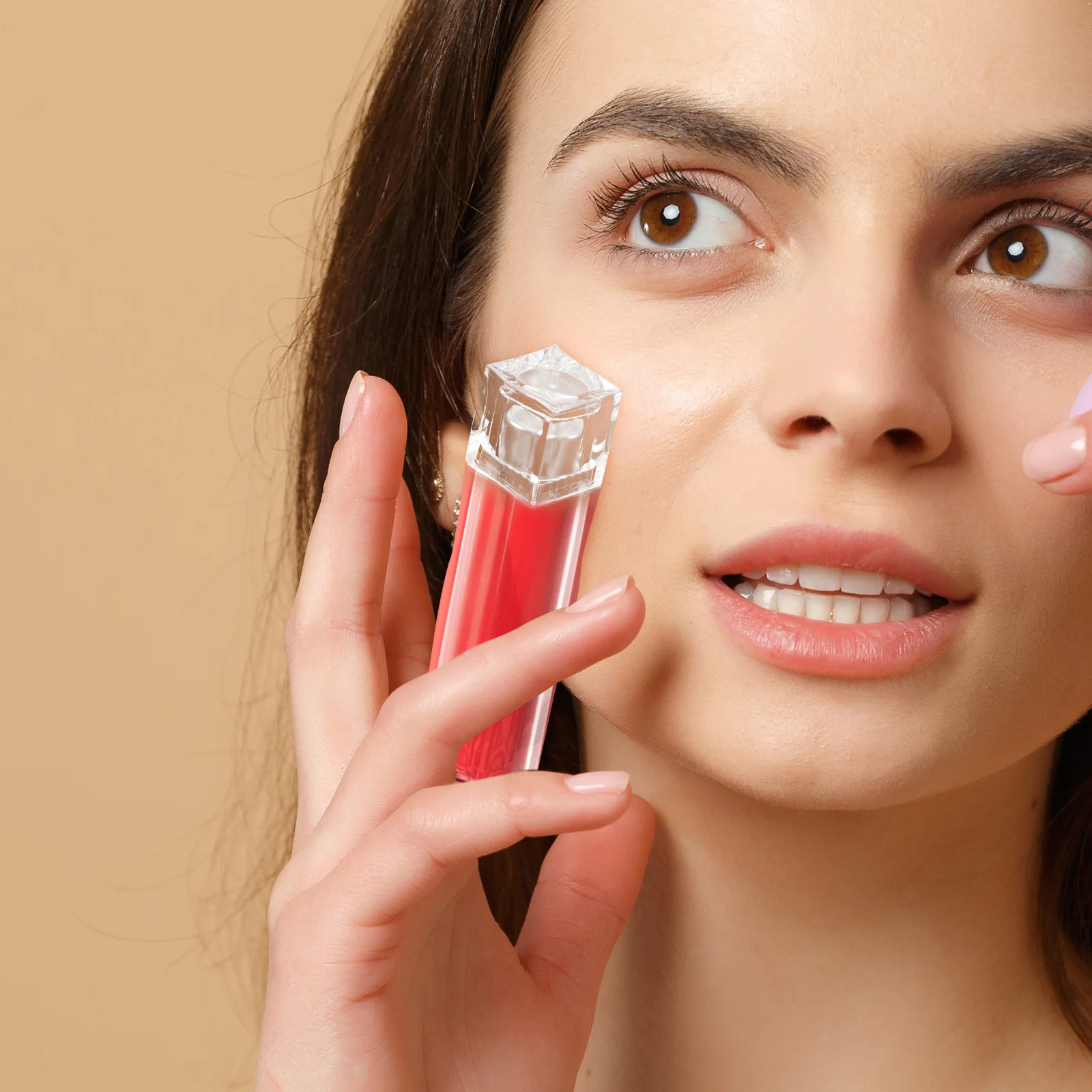 

10Pcs Crystal Clear Lip Gloss Tubes Transparent Wave Design Refillable Empty Lipstick Containers for DIY Makeup Travel Daily Use