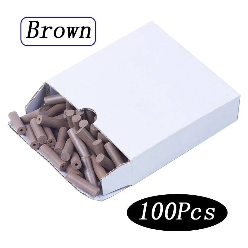 100PCS Rubber Points Polishing Pillar Wheels For Dental Jewelry Rotary