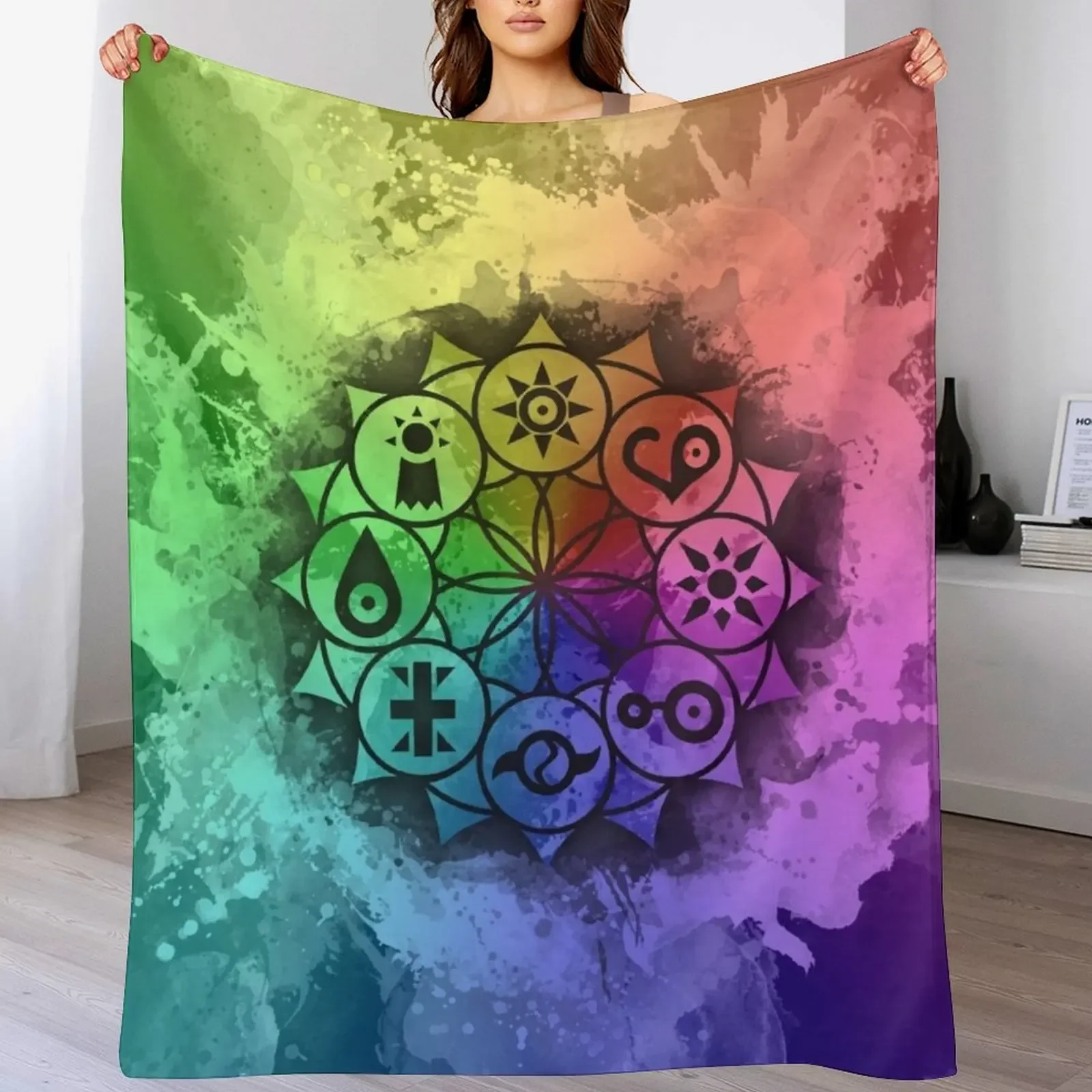 

Digimon Mandala Paint Throw Blanket sofa bed Plaid on the sofa for babies Warm Blankets