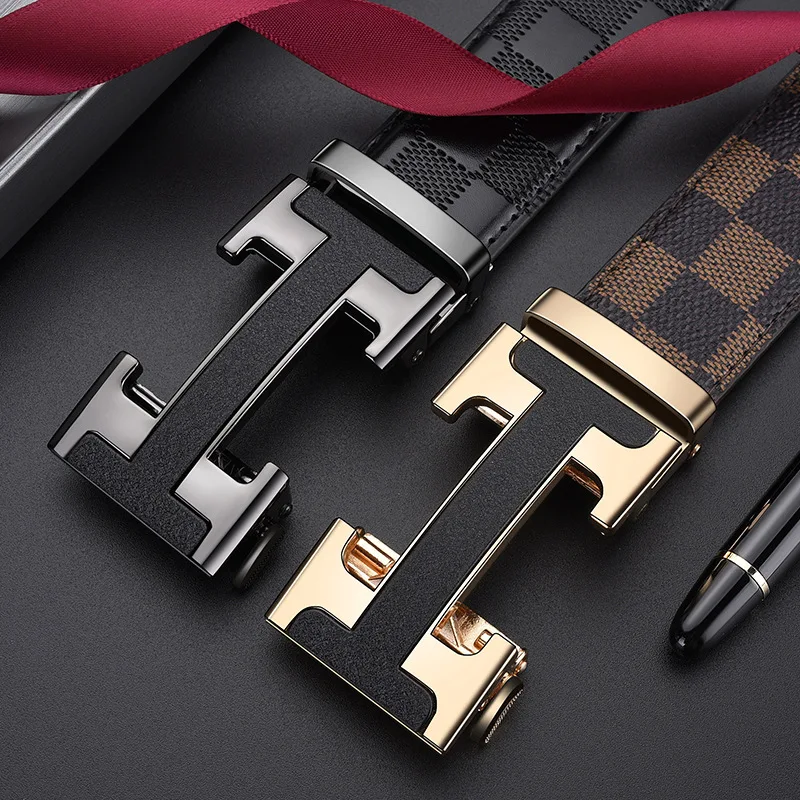 Роскошный брендовый мужской ремень, высококачественный кожаный деловой дизайнерский знаменитый ремень для мужчин, джинсовый ремень, мужской ремень с металлической пряжкой