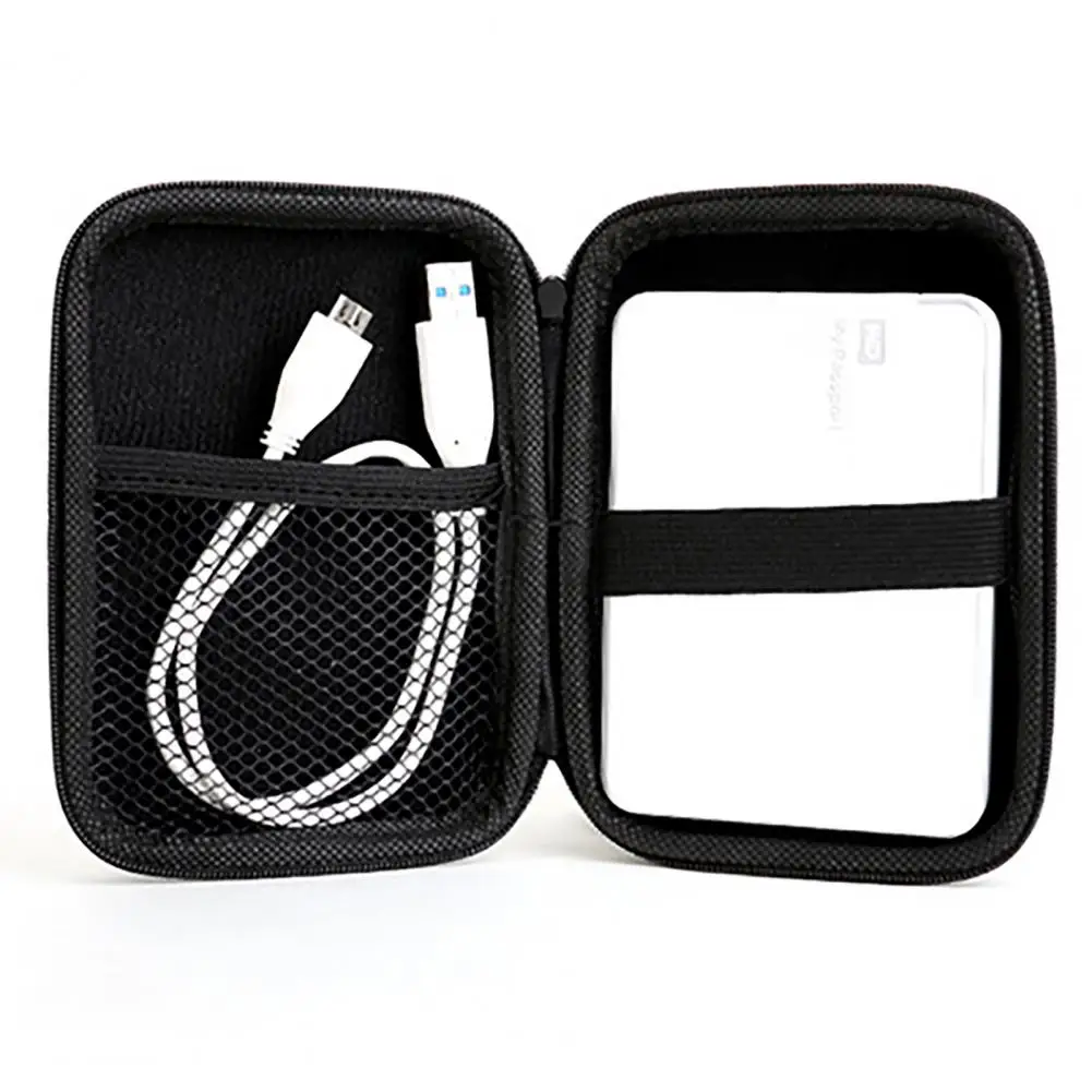 2.5 Inch USB External Hard Disk Drive Case Bag Protective Case Mini Storage Cover Zipper Bag for Home