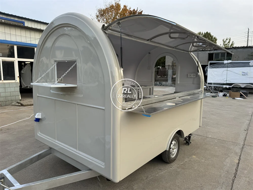 Reboque de catering de concessão, caminhão de comida, cozinha móvel, totalmente equipado, reboque de comida de rua, carrinho de sorvete móvel