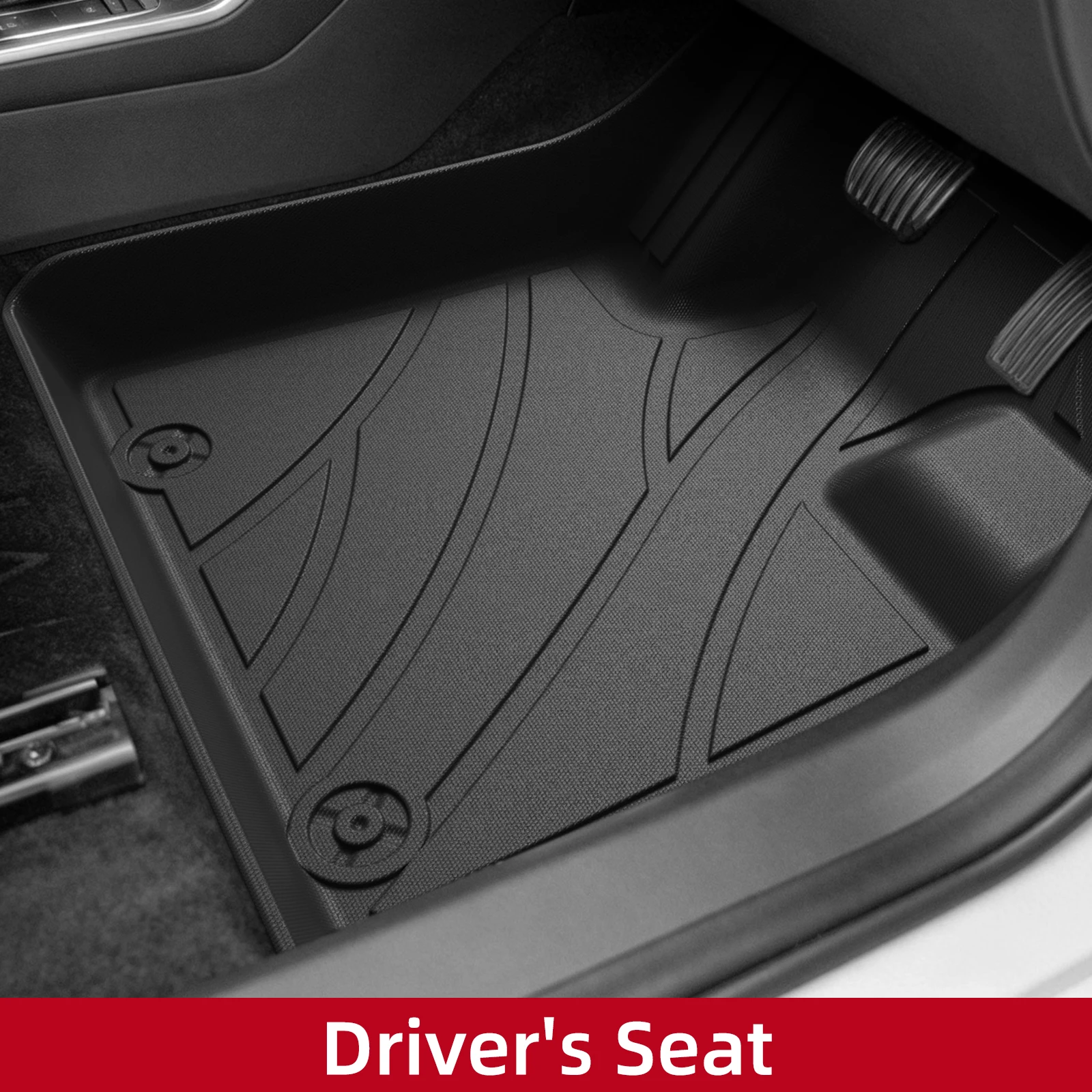 LUCKEASY Right Drive for Geely EX5 2025 2026 (Not Fit UK Version) Car Floor Mats Cargo Liner Trunk Pad TPE Waterproof Black