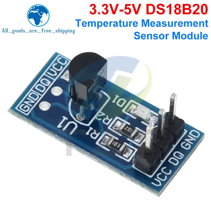 TZT 1/3 قطعة DS18B20 وحدة كشف قياس درجة الحرارة لاردوينو