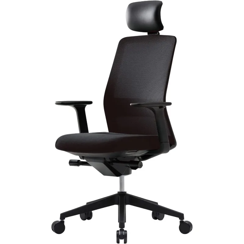 

T40 Smart Ergonomic Office Chair : Home Office Chair with Easy Adjustments, Headrest, Lumbar Support, 3D Armrests, Seat Depth