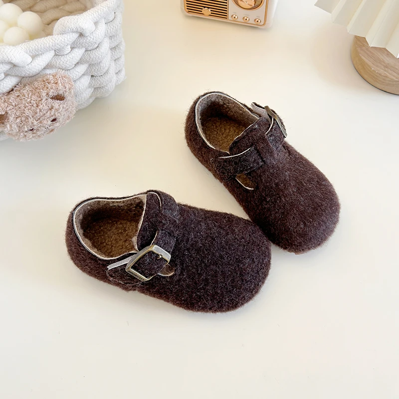 2025 الأطفال حذاء كاجوال للفتيات الفتيان شتاء موضة جديدة الكورية نمط لينة وحيد المضادة للانزلاق تنوعا المنصة خارج الحذاء #4