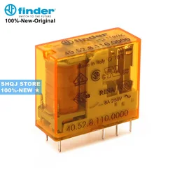 FINDER 100%-NEW 40.52.8.110.0000 40.52.8.024.0000 40.52.8.120.0000 40.52 24VAC 48VAC 110VAC 120VAC 230VAC 8A 2CO Relay Original