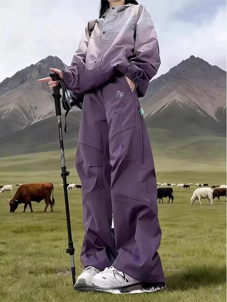 

Водонепроницаемые ветрозащитные походные брюки, мягкие тактические рабочие штаны, прочные повседневные брюки прямого кроя.