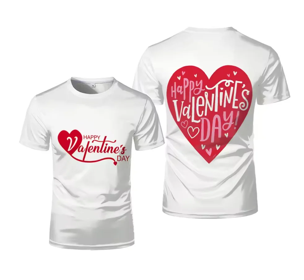 

3D Printed Heart Pattern T-Shirt Unique Design Casual Comfortable Fashion Top for Men And Women