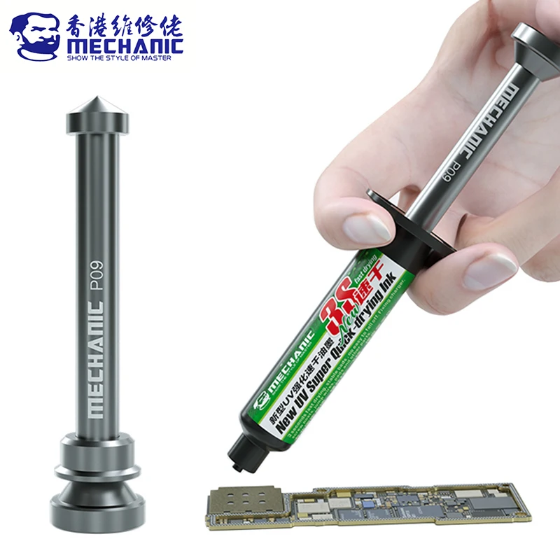 MECHANIC P09 Aluminum Alloy Tube Manual Piston Solder Paste Push Rod Plunger Distributor Flux Push Tool Mobile Phone Repair