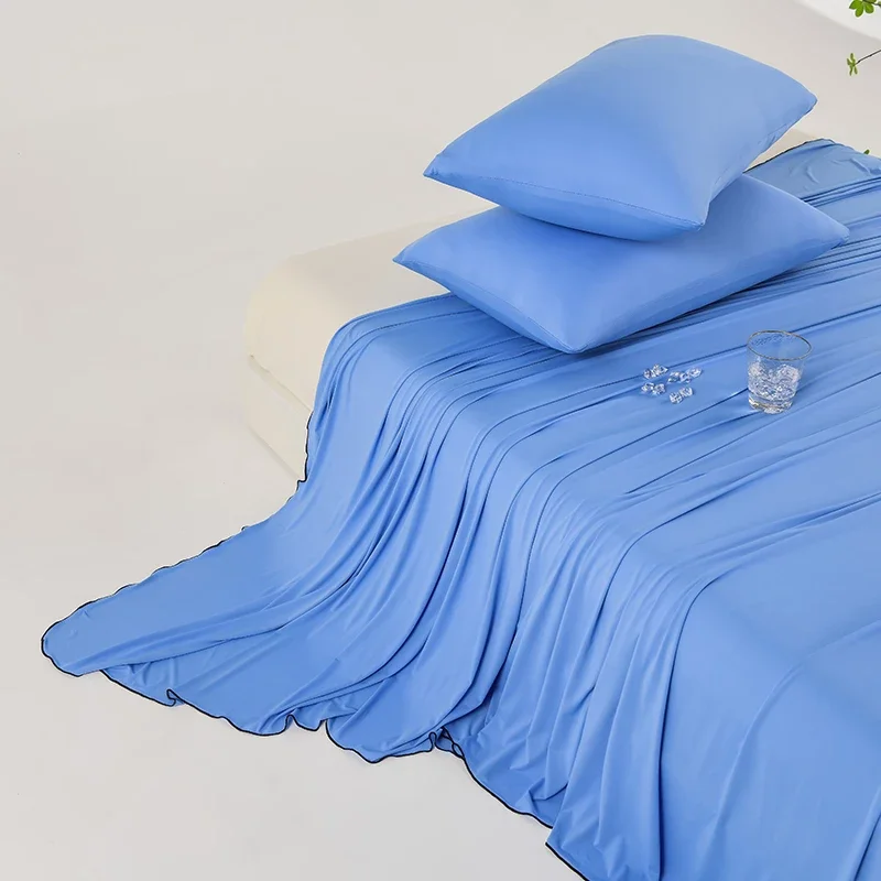 Lightweight Single-layer Cooling Blanket Ice Silk Breathable Summer Blanket for Bed Sofa Soft Cold Feel Single Double Bed Sheet