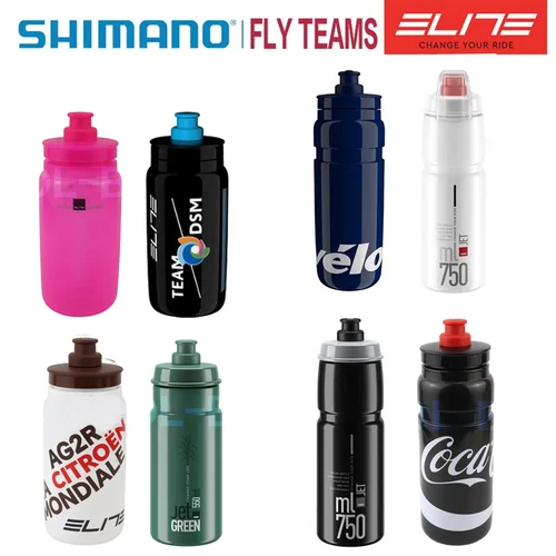 Elite FLY TEAMS-botella de agua COCO-COLA para ciclismo, hervidor para bicicleta de montaña y carretera, 550ML, 750ML