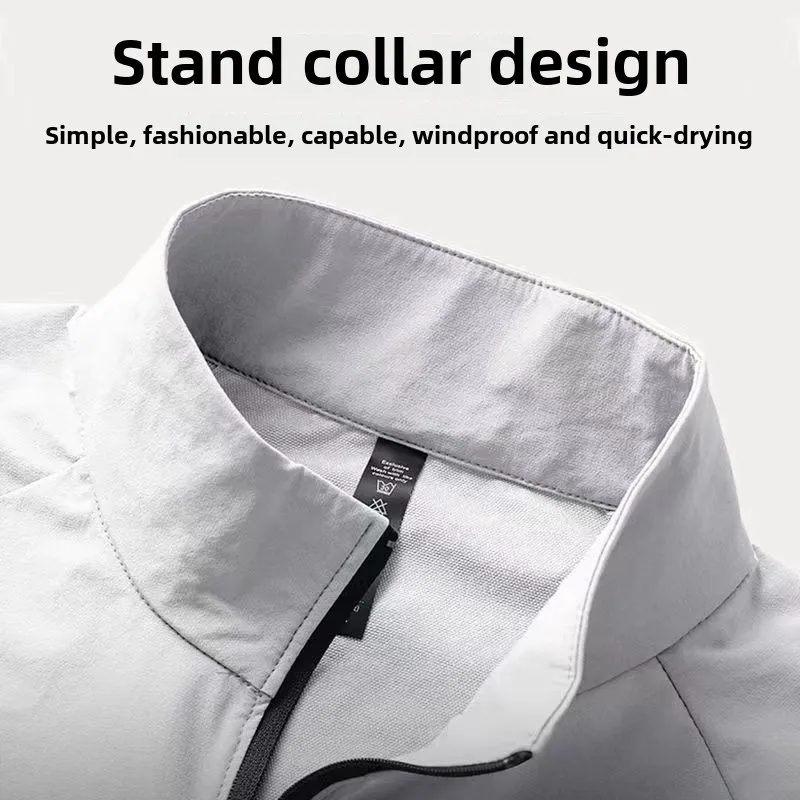 2025 New Running Suit Men's Speedo Long Sleeve T-shirt Sweatshirt Half Zipper Sports Training Clothing Winter Morning Running