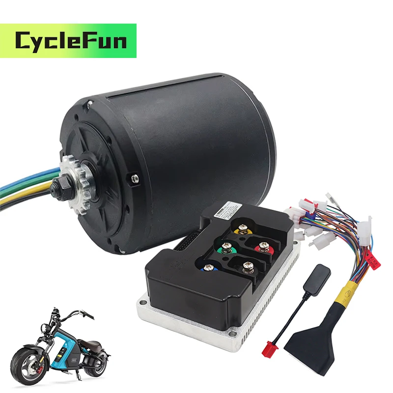 

QS138 90H Water Cooling 4KW Liquid Cooled Mid Drive PMSM Motor Kits With FarDriver ND72680 Controller For Electric Motorcycles