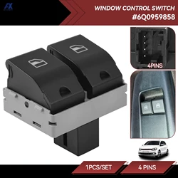 6Q0959858 Front Car Electric Window Master Lifter Control Switch For VW Seat Ibiza Cordoba 6L2 POLO 9N 2001-2009 Fox 6Q0 959 858