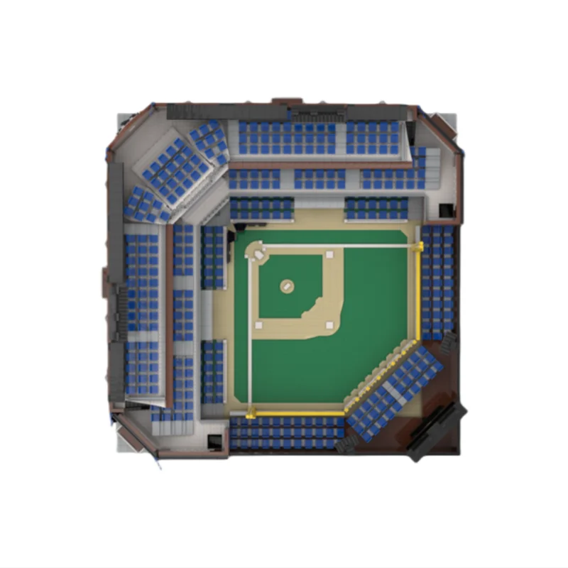 Scène d'architecture urbaine MOC, stade de baseball modulaire, assemblage technologique, nuits de construction, modèle de puzzle, jouet cadeau, 7313 pièces