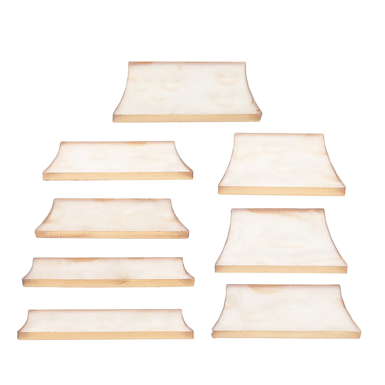 

9Pcs Electric Guitar Fretboard Parts White Shell Trapezoid Inlay Decoration Instrument Accessories Kit Bass Accessories