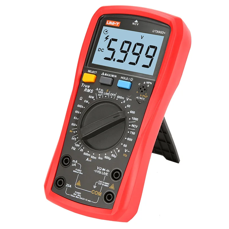 UNI-T UT890D+Multimeter Digital High Precision Multifunctional True RMS Manual Range Digital Display Electric Meter