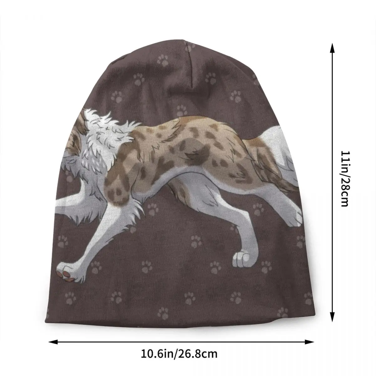 Running Red Lilac Merle Border Collie Beanie Cap Unisex Bonnet Homme Knitting Hats Cool Dog Pet Skullies Beanies Hats For