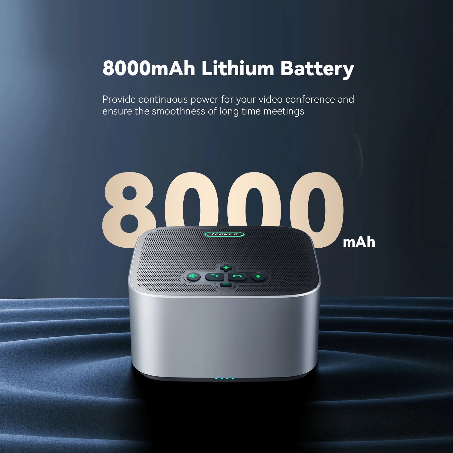 เท็นเวโอ เอ็ม6บีเอ็กซ์ ลำโพงสำหรับการประชุมแบบไร้สาย พร้อมไมโครโฟนเสริม 2 ตัว ระยะรับเสียง 29 ฟุต (9 เมตร)